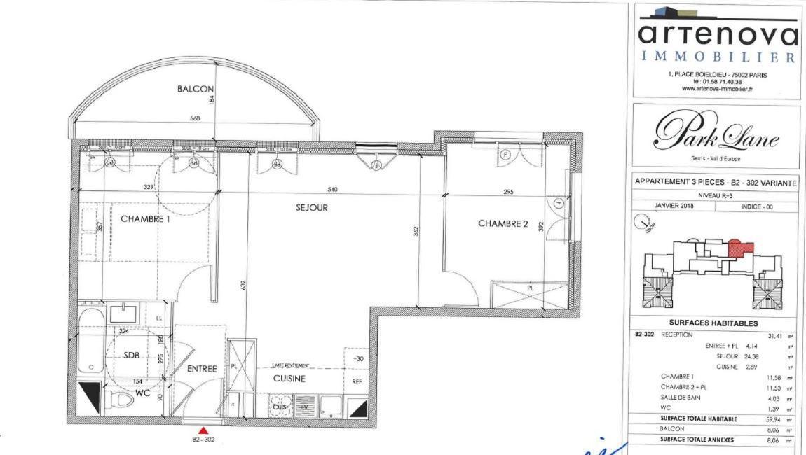 3 Room Flat In Parklane - 1,5Km Disney Serris Extérieur photo